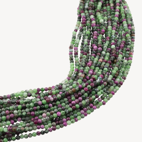 Rubizoisite Round Faceted Diamond Cut Bead 2.8mm