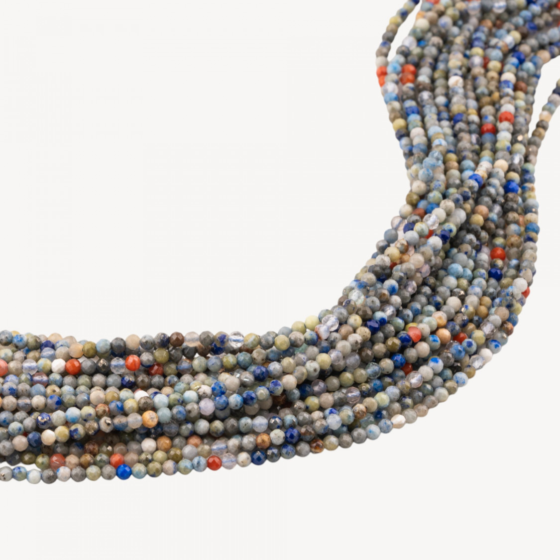 Perle ronde à facettes en sodalite brute de 2 mm-SODALITE | Worldofjewel.com