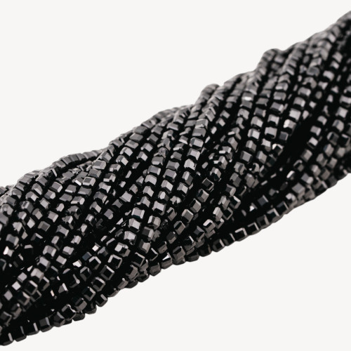 2.5mm Jet Black Rigid Cut Cubic Zirconia