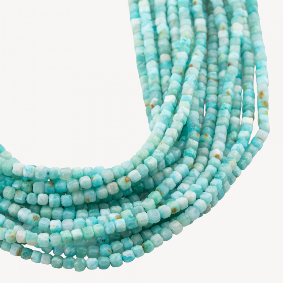 Amazonit-Würfel, hart geschliffen, facettiert, 3,5 mm-AMAZONIT | Worldofjewel.com