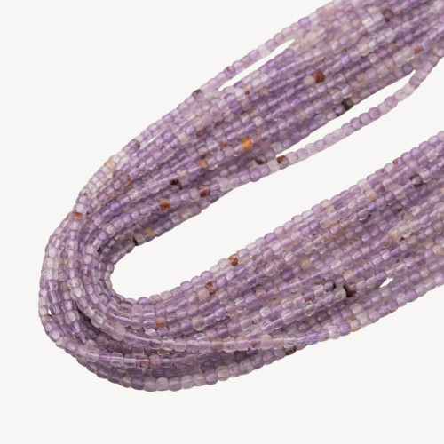 Amethyst Cube Hard Cut Faceted 2.5mm