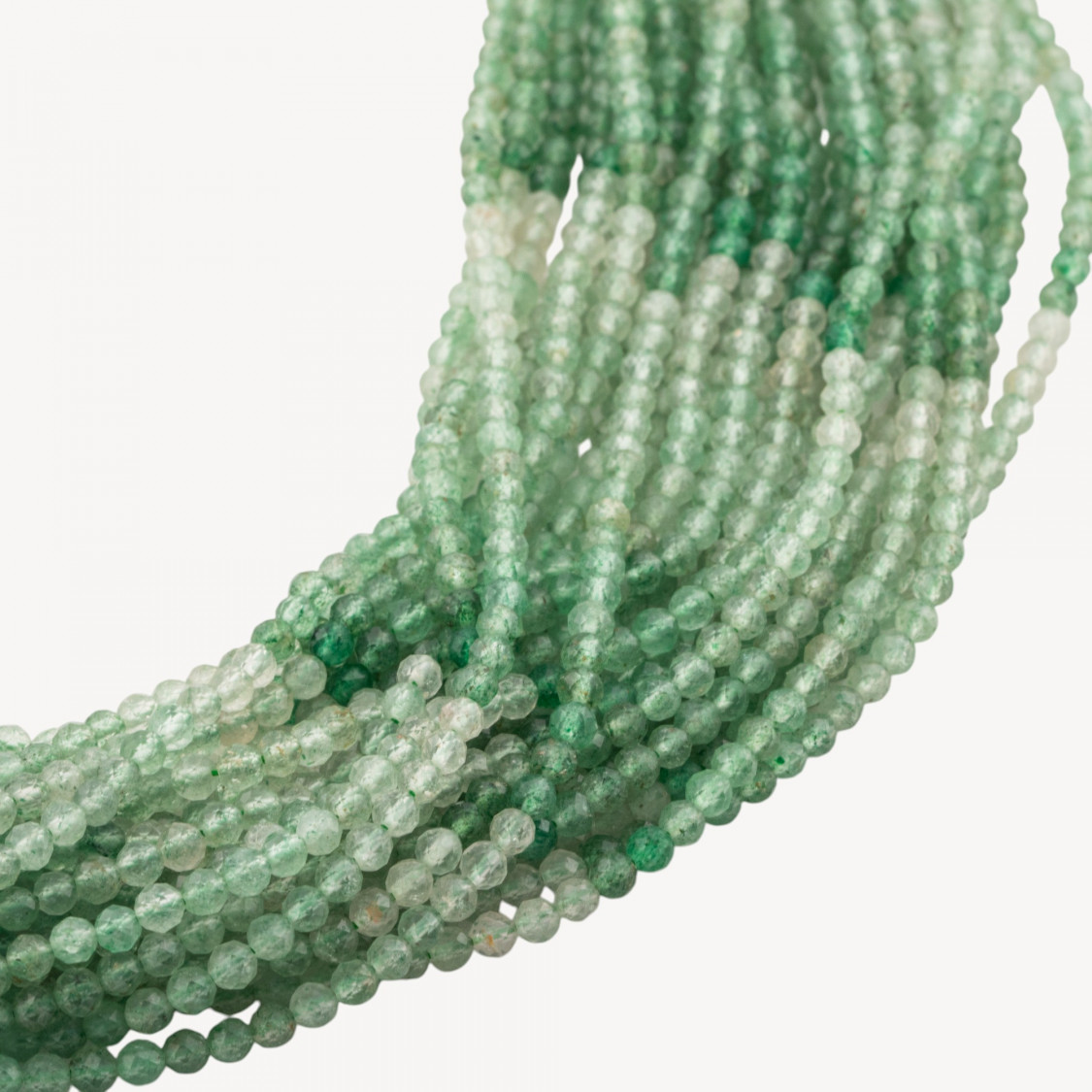 Perle ronde à facettes en aventurine verte de 3,6 mm-AVENTURE VERTE | Worldofjewel.com