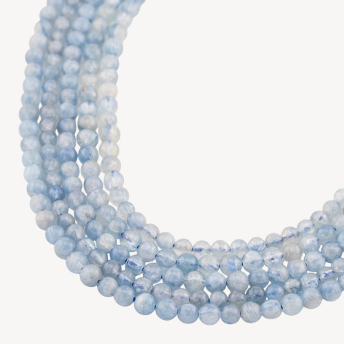 Perle ronde lisse en kyanite de 5 mm
