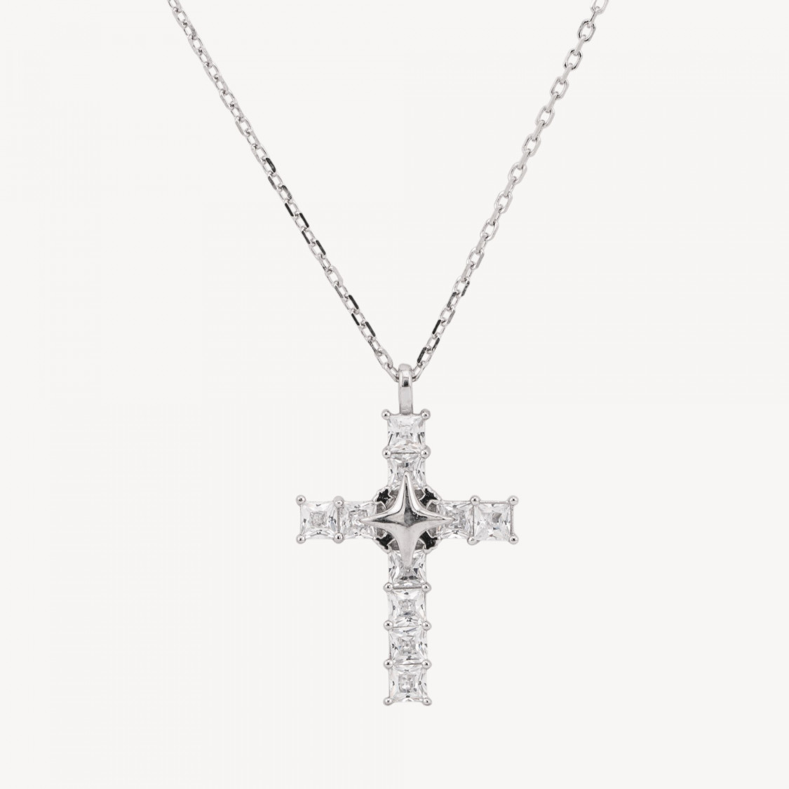 Collana Con Pendente In Argento 925 Con Zirconi-COLLIERS EN ARGENT 925 | Worldofjewel.com