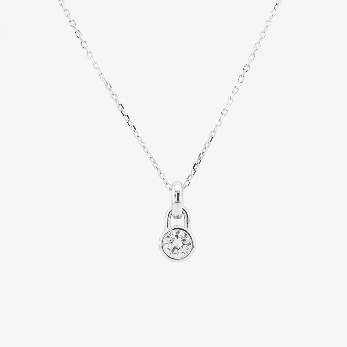 Collana Con Pendente In Argento 925 Con Zirconi-COLLIERS EN ARGENT 925 | Worldofjewel.com