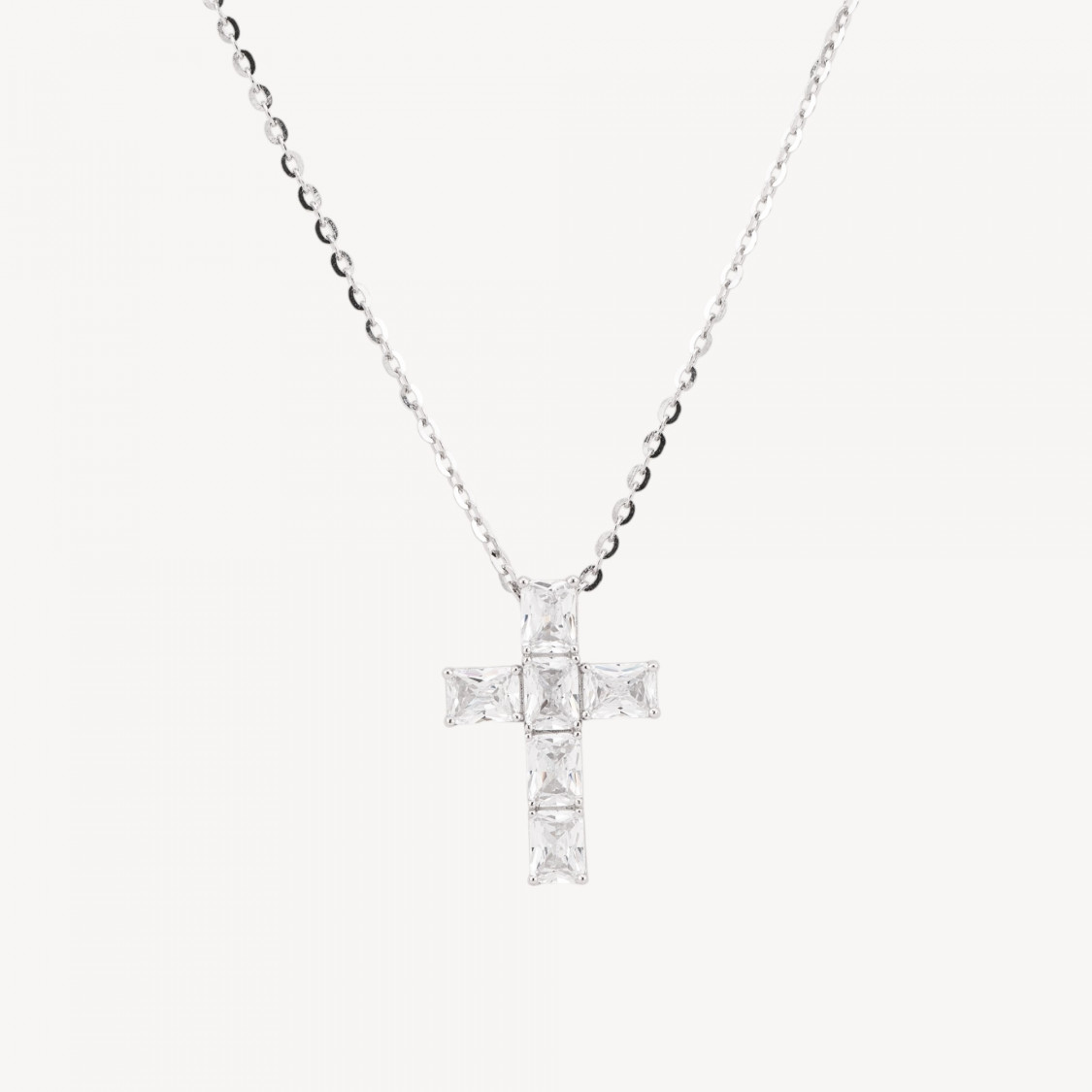 Collana Con Pendente In Argento 925 Con Zirconi-COLLIERS EN ARGENT 925 | Worldofjewel.com