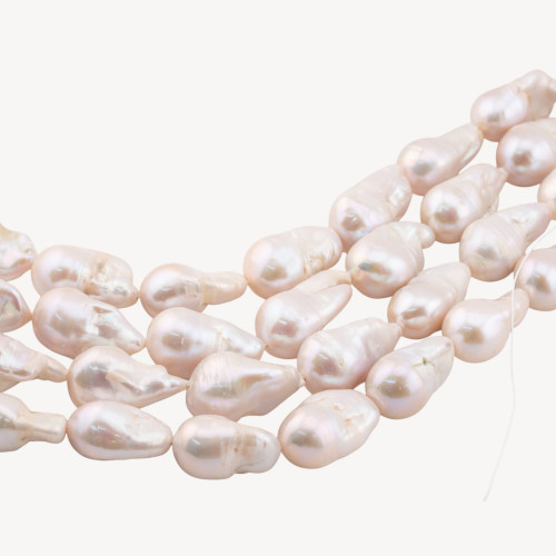 Natural Baroque River Pearls HQW 13-16mm White 80-90gr for DIY Jewelry Creations