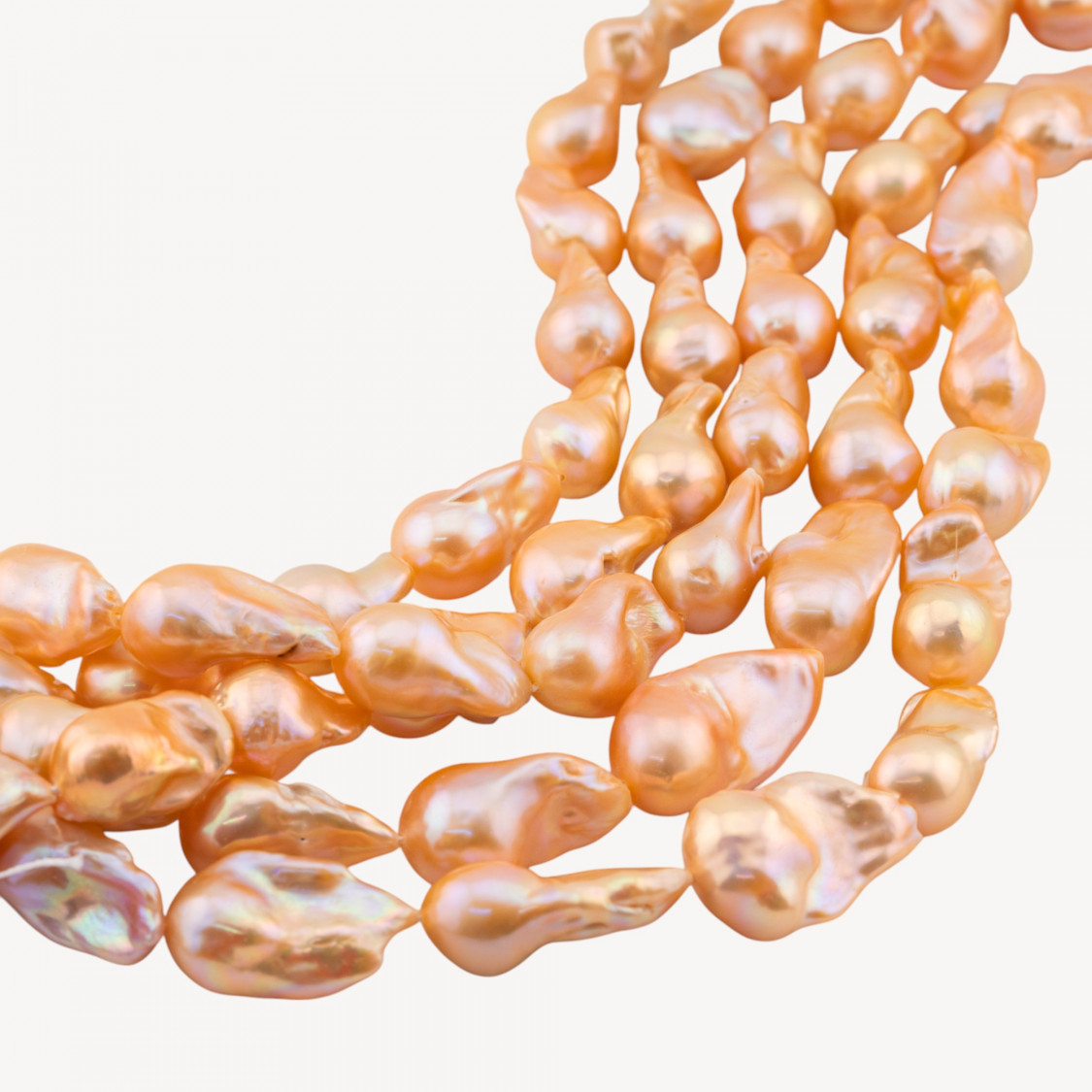 Perle Di Fiume Barocche Naturali YHG Champagne Dorato Iridescente 70-80gr per Creazioni Gioielli DIY-PERLES BAROQUES | Worldofjewel.com