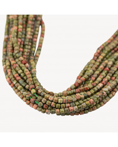 Unakite Cubo Taglio Rigido Sfaccettato 2,5mm-UNAKIT | Worldofjewel.com