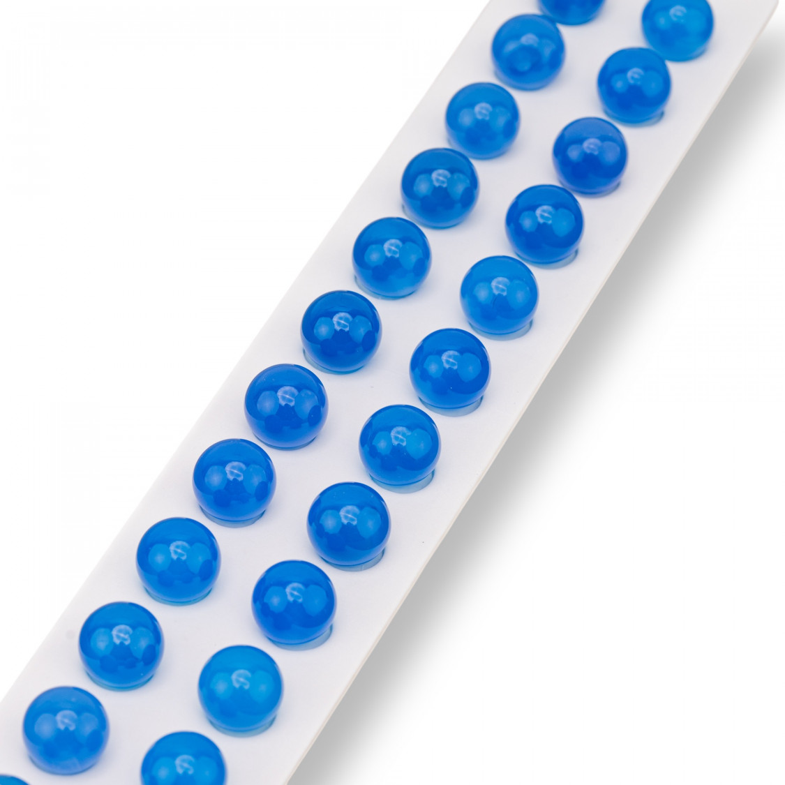 Perline Mezzo Foro Agata Blu Tondo Liscio 12mm 20pz-ΜΙΣΟΤΡΥΠΕΣ ΧΑΝΤΡΕΣ | Worldofjewel.com