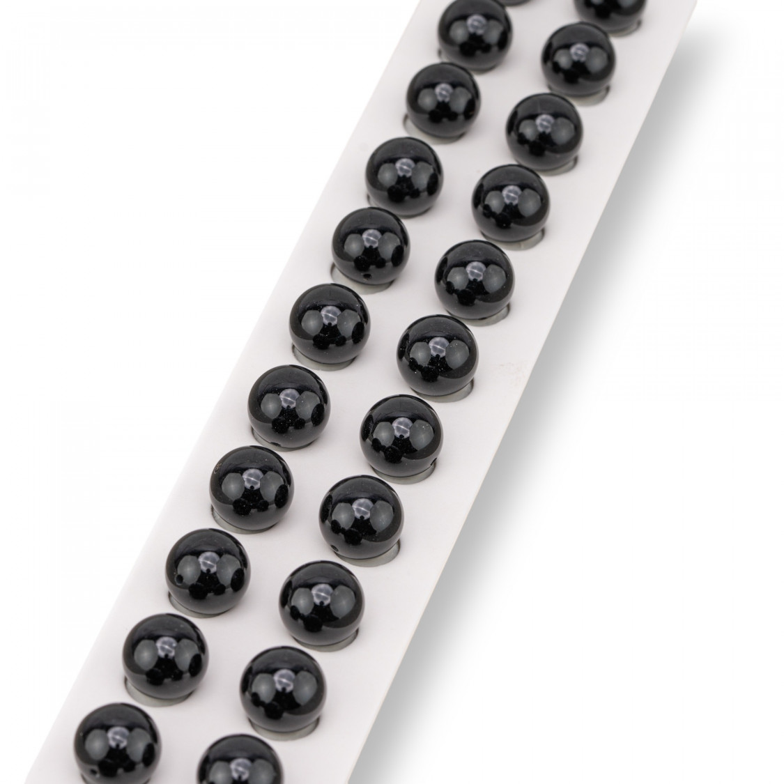 Perline Mezzo Foro Onice Tondo Liscio 12mm 20pz-PERLES DEMI-TROU | Worldofjewel.com