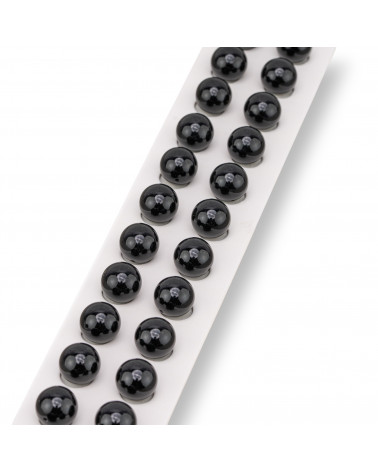 Perline Mezzo Foro Onice Tondo Liscio 12mm 20pz-PERLES DEMI-TROU | Worldofjewel.com