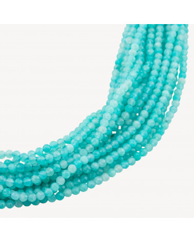 Amazzonite Perlina Tonda Sfaccettata Diamond Cut 3mm-AMAZONITE | Worldofjewel.com