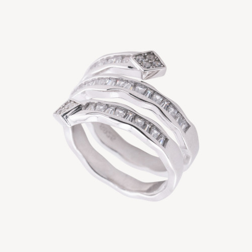 925er Silberring mit Zirkonia