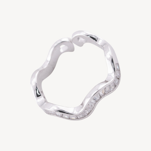 925er Silberring mit Zirkonia