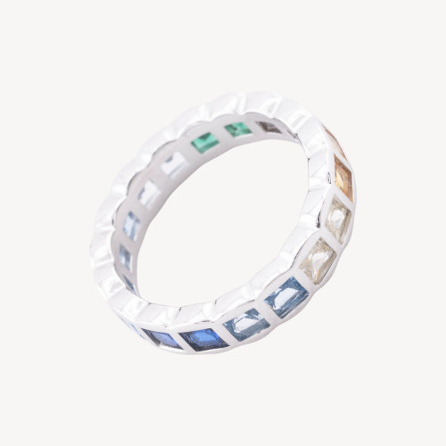 Bague en argent 925 avec zircons