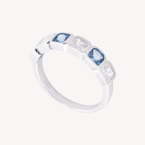 925 Silver Ring with Zircons