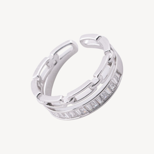 925er Silberring mit Zirkonia