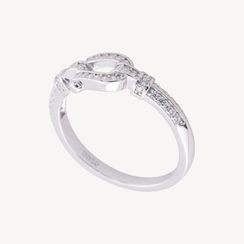 925er Silberring mit Zirkonia