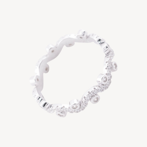 Bague en argent 925 avec zircons