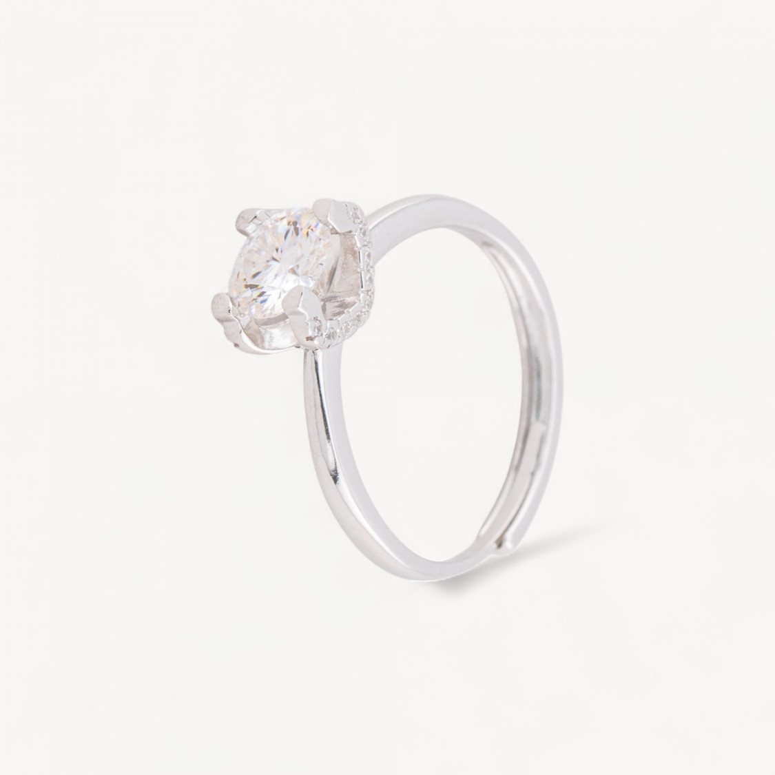 Anello In Argento Con Moissanite MOD1441-ANELLI DI ARGENTO 925 | Worldofjewel.com