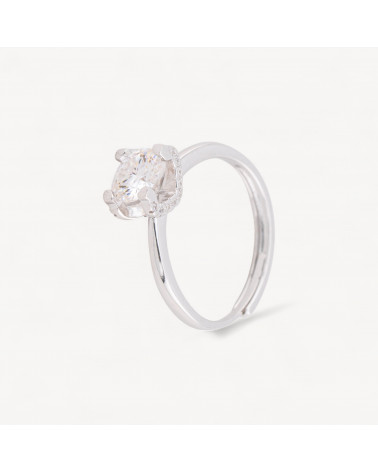 Anello In Argento Con Moissanite MOD1441-ANELLI DI ARGENTO 925 | Worldofjewel.com