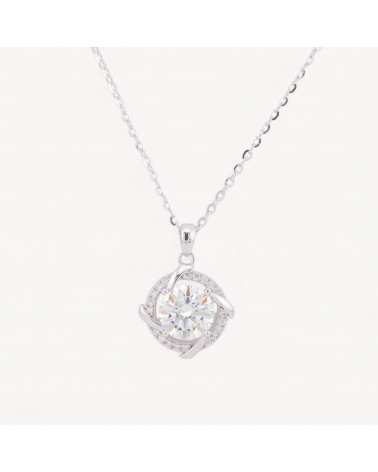 Collana Con Pendente In Argento Con Moissanite MOD1455-COLLANE DI ARGENTO 925 | Worldofjewel.com