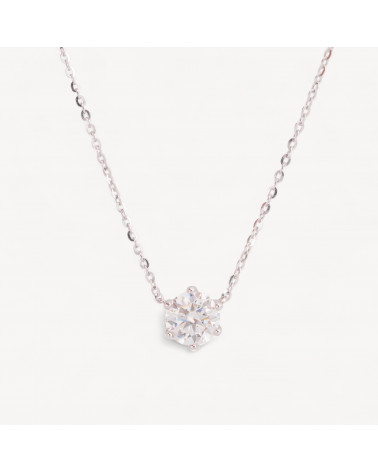 Collana Con Pendente In Argento Con Moissanite MOD1457-COLLANE DI ARGENTO 925 | Worldofjewel.com