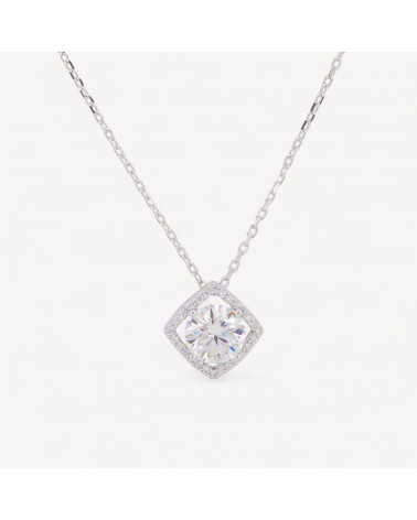 Collana Con Pendente In Argento Con Moissanite MOD1458-COLLANE DI ARGENTO 925 | Worldofjewel.com