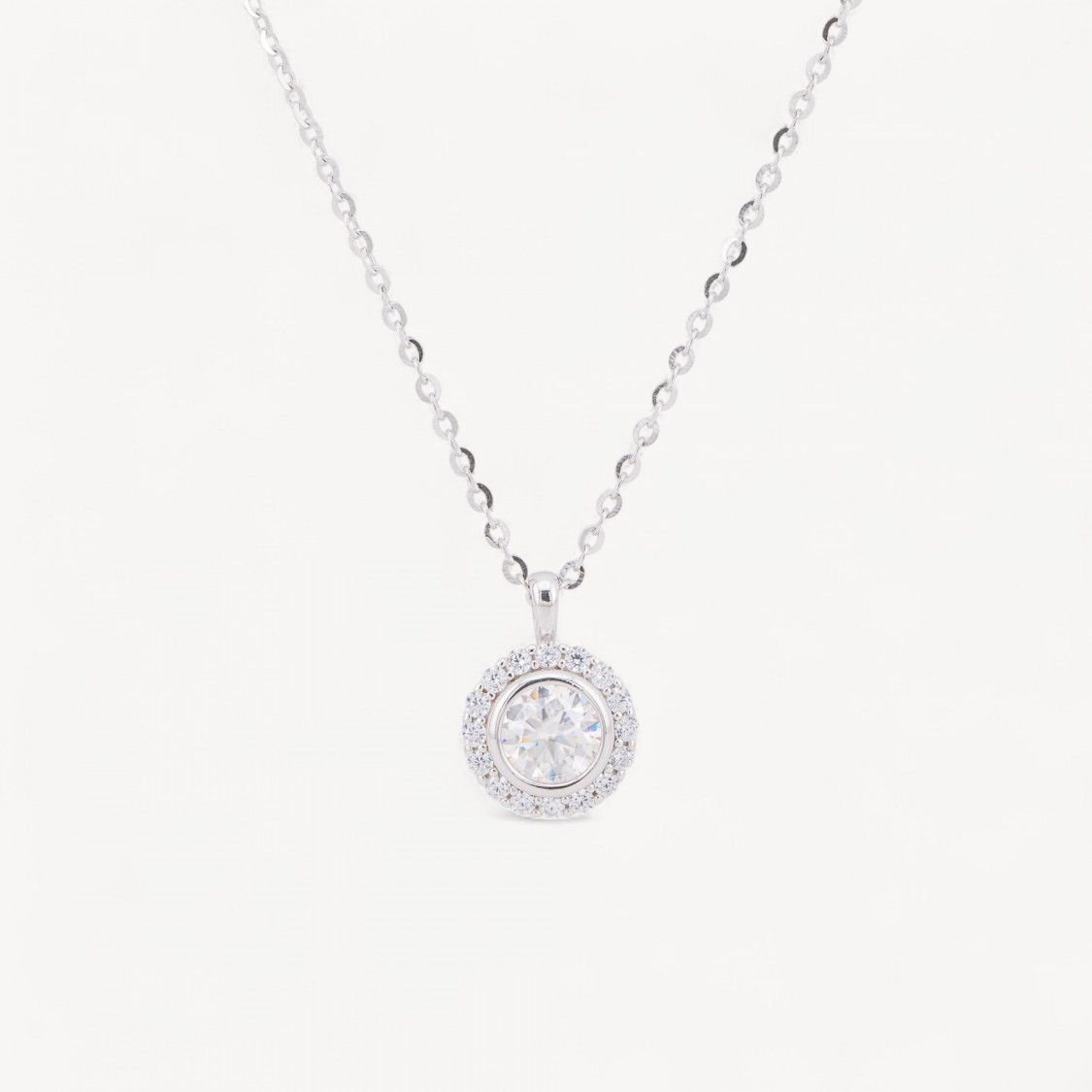 Collana Con Pendente In Argento Con Moissanite MOD1459-COLLANE DI ARGENTO 925 | Worldofjewel.com