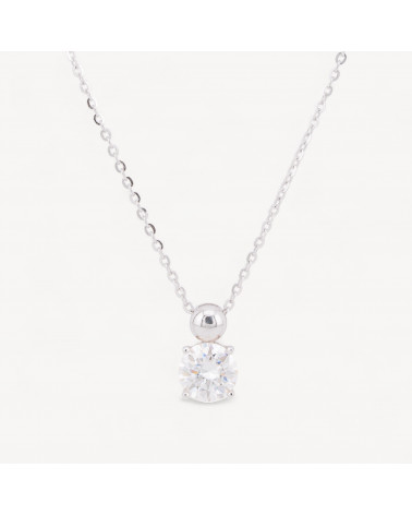 Collana Con Pendente In Argento Con Moissanite MOD1460-COLLANE DI ARGENTO 925 | Worldofjewel.com