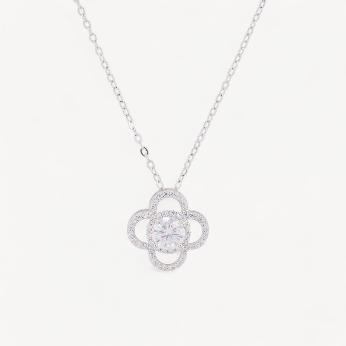 Collana Con Pendente In Argento Con Moissanite MOD1462-COLLANE DI ARGENTO 925 | Worldofjewel.com