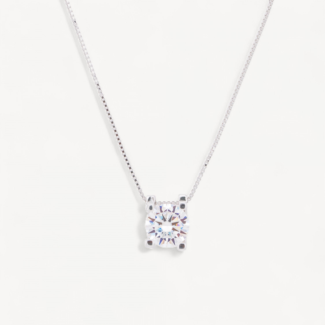 Collana Con Pendente In Argento Con Moissanite MOD1463-COLLANE DI ARGENTO 925 | Worldofjewel.com