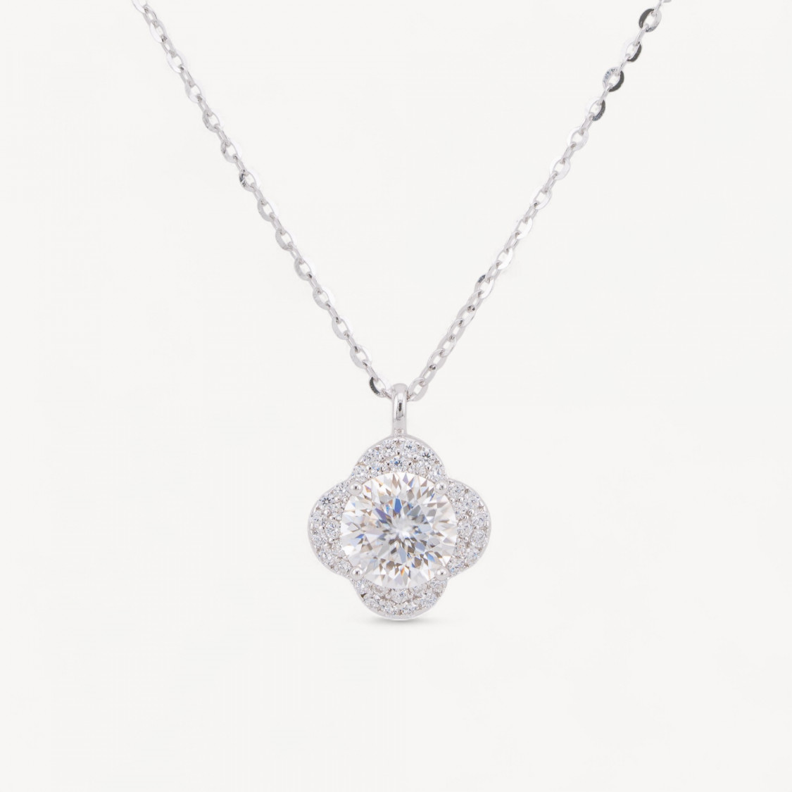 Collana Con Pendente In Argento Con Moissanite MOD1468-COLLANE DI ARGENTO 925 | Worldofjewel.com