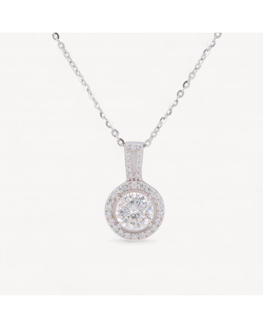Collana Con Pendente In Argento Con Moissanite MOD1469-COLLANE DI ARGENTO 925 | Worldofjewel.com
