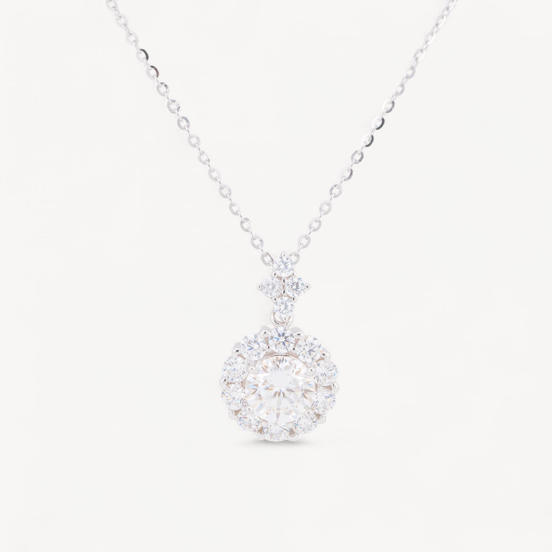 Collana Con Pendente In Argento Con Moissanite MOD1472-COLLANE DI ARGENTO 925 | Worldofjewel.com