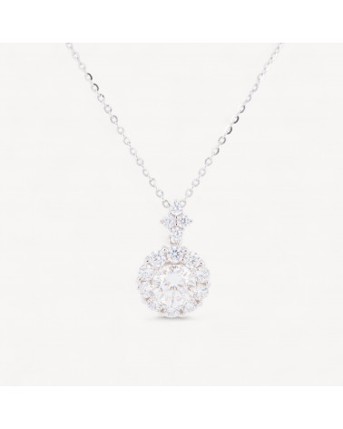 Collana Con Pendente In Argento Con Moissanite MOD1472-COLLANE DI ARGENTO 925 | Worldofjewel.com