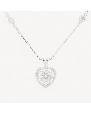 Collana Con Pendente In Argento Con Moissanite MOD1477-COLLANE DI ARGENTO 925 | Worldofjewel.com