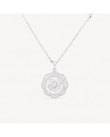Collana Con Pendente In Argento Con Moissanite MOD1479-COLLANE DI ARGENTO 925 | Worldofjewel.com