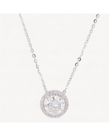 Collana Con Pendente In Argento Con Moissanite MOD1489-COLLANE DI ARGENTO 925 | Worldofjewel.com