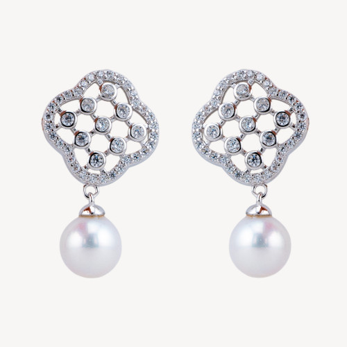 Orecchini In Argento 925 Con Zirconi A1520 Rodiato