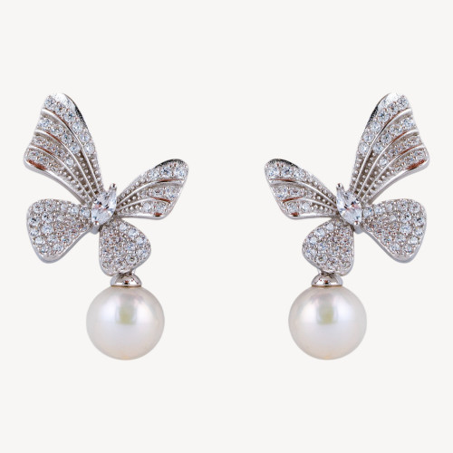 Orecchini In Argento 925 Con Zirconi A1521 Rodiato