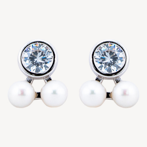 Orecchini In Argento 925 Con Zirconi MOD1521 Rodiato