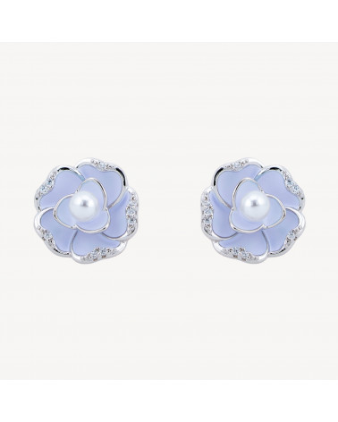 Orecchini In Argento 925 Con Zirconi-PERLINE MEZZO FORO | Worldofjewel.com