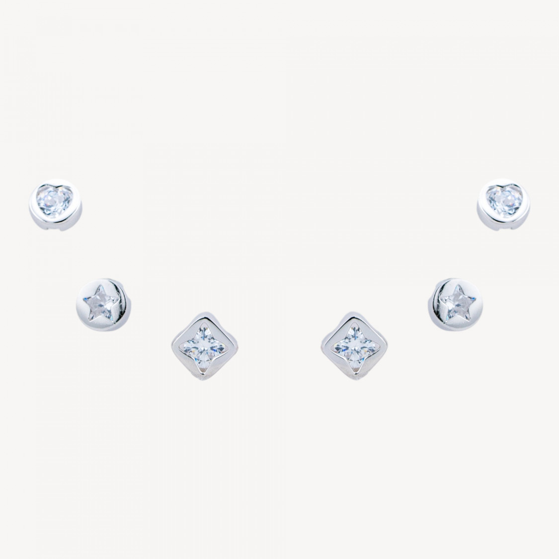 Orecchini In Argento 925 Con Zirconi-Halblochperlen | Worldofjewel.com
