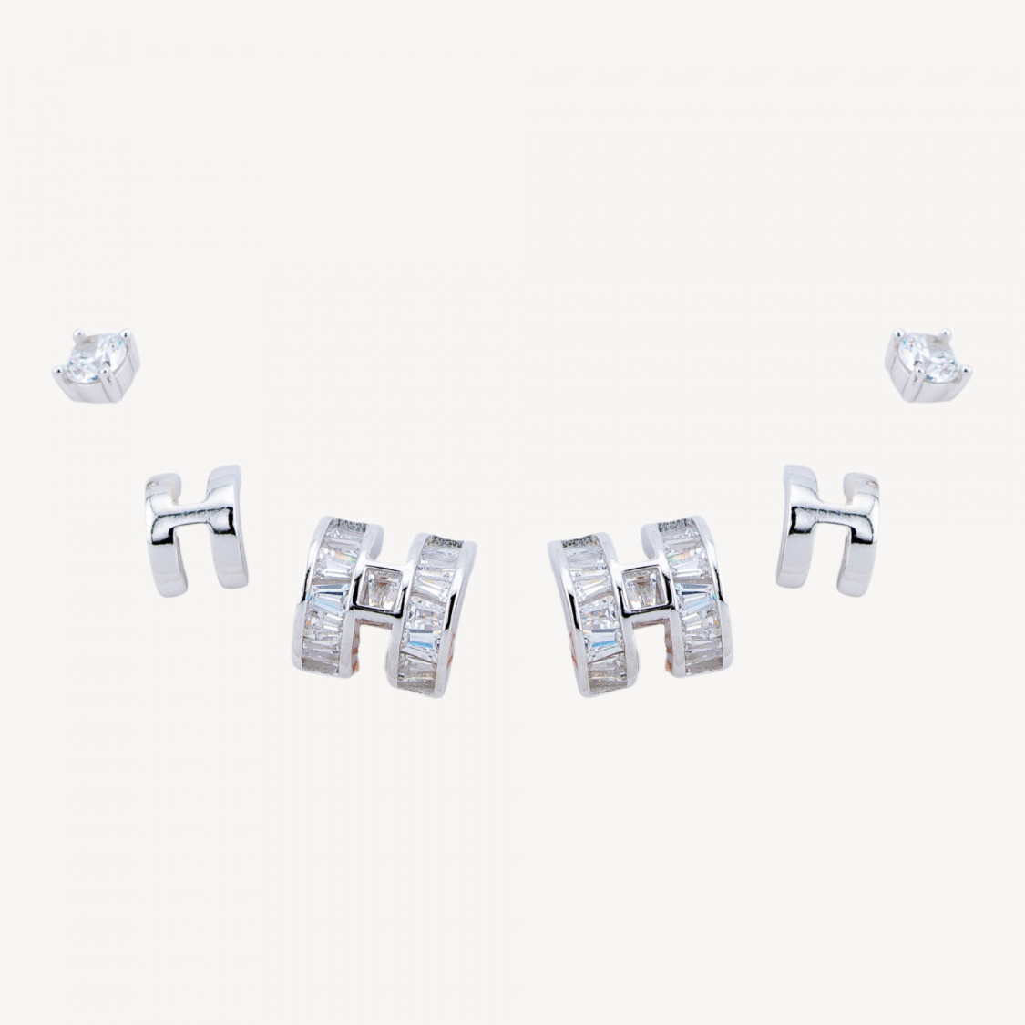 Orecchini In Argento 925 Con Zirconi-Halblochperlen | Worldofjewel.com