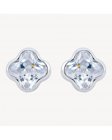 Orecchini In Argento 925 Con Zirconi-HALF HOLE BEADS | Worldofjewel.com