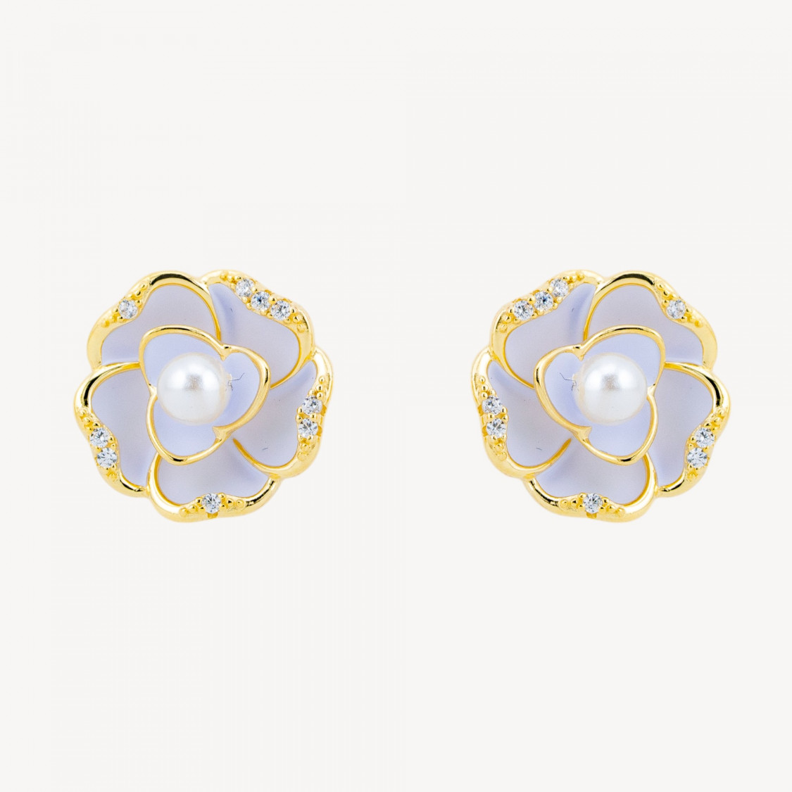 Orecchini In Argento 925 Dorati Con Zirconi-ΜΙΣΟΤΡΥΠΕΣ ΧΑΝΤΡΕΣ | Worldofjewel.com