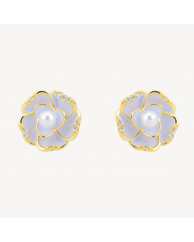 Orecchini In Argento 925 Dorati Con Zirconi-ΜΙΣΟΤΡΥΠΕΣ ΧΑΝΤΡΕΣ | Worldofjewel.com