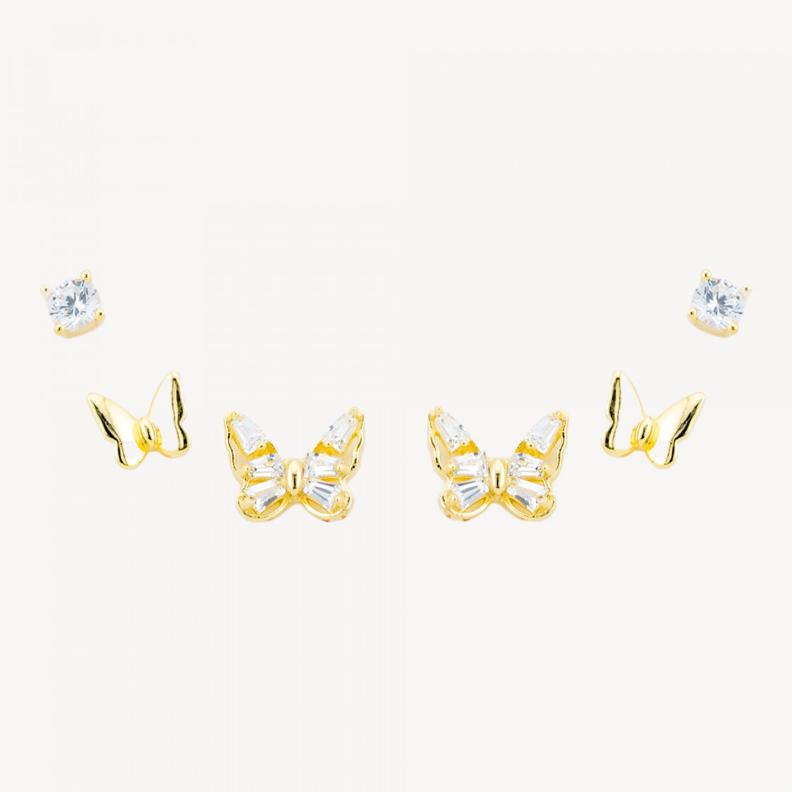 Orecchini In Argento 925 Dorati Con Zirconi-PERLINE MEZZO FORO | Worldofjewel.com